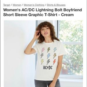 Women's AC/DC Lightning Short Sleeve Graphic Shirt